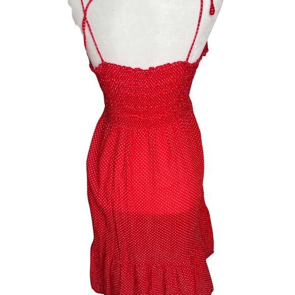 JCrew Orange and White Polkadot Swim Cover Up. Size Medium. - Picture 2 of 2